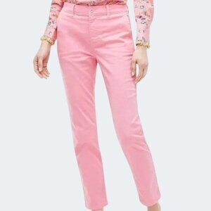 J.Crew Mercantile Womens Slim Fit Pink Cotton-Blend Chino Pants Size 4